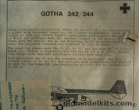 Airmodel 1/72 Gotha Go-242 / Go-244, 129 plastic model kit